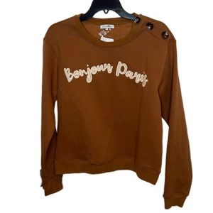 Crescent Women’s Bonjour Paris Medium Chico Crew Neck Sweater